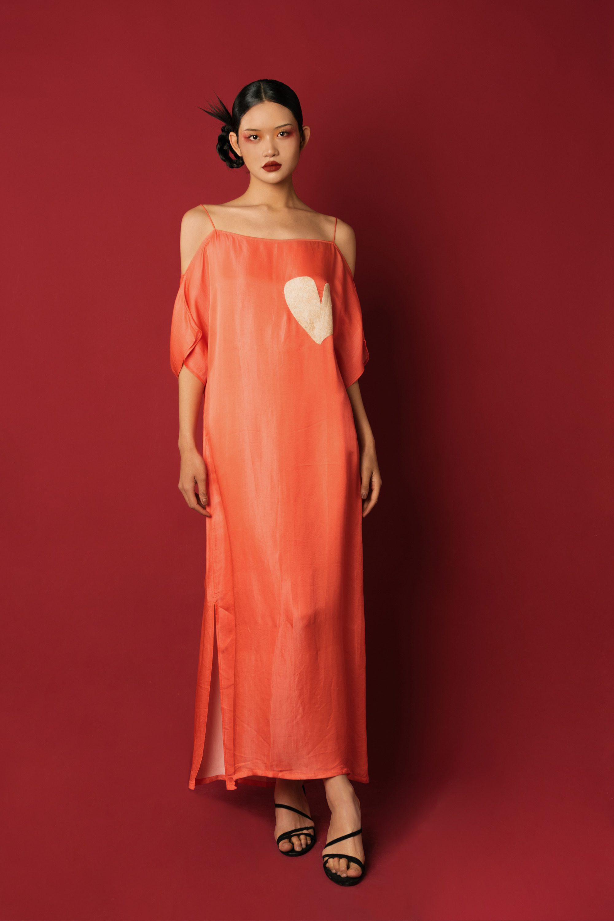 Ngũ sắc shoulder off dress 01